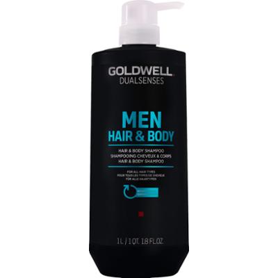 Goldwell MEN Hair & Body - szampon rewitalizujący do włosów i ciała dla mężczyzn, 1000ml