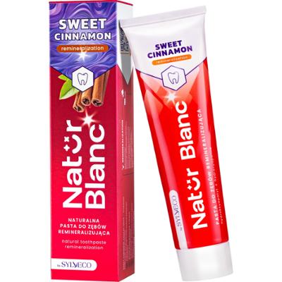 Sylveco Natur Blanc Pasta do zębów SWEET CINNAMON - pasta do zębów wzmacniająca szkliwo, 100ml