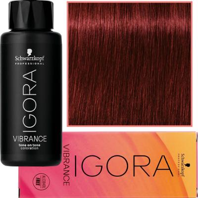 Schwarzkopf Professional Igora Vibrance – półtrwała farba do włosów bez amoniaku, 60ml 5-88 | Jasny Brąz Czerwony Esktra
