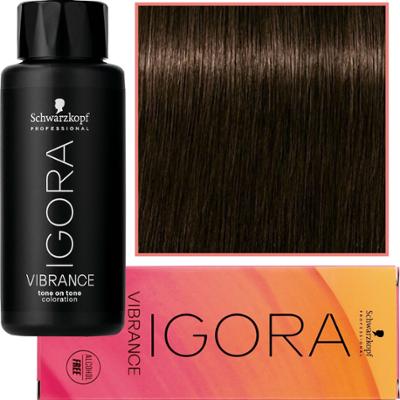 Schwarzkopf Professional Igora Vibrance – półtrwała farba do włosów bez amoniaku, 60ml 4-46 | Średni Brąz Cendre Czekoladowy