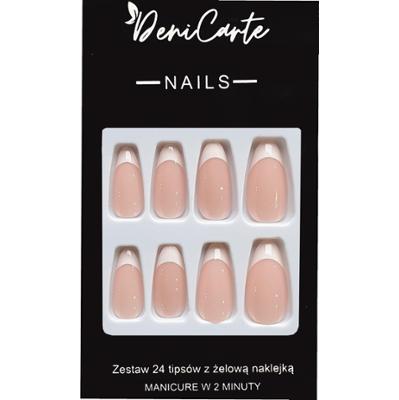 Deni Carte Tipsy French - sztuczne paznokcie w stylu francuskim, różne wzory Classic French | Klasyczny French