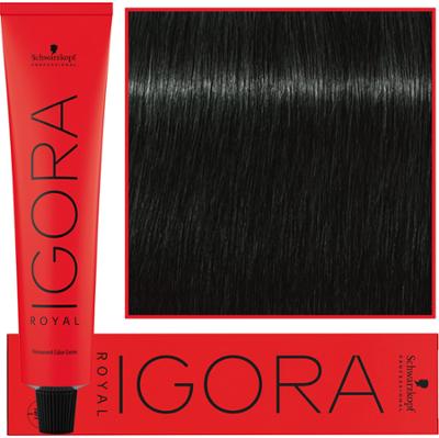 Schwarzkopf Professional Igora Royal - trwała farba do włosów o innowacyjnej formule, 60ml 4-33 | Średni Brąz Mat Extra