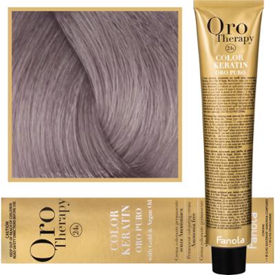 Fanola Oro Therapy - farba do włosów bez amoniaku, pełna paleta kolorów 8,21 | Jasny Fioletowy Popielaty Blond