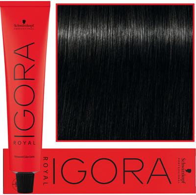 Schwarzkopf Professional Igora Royal - trwała farba do włosów o innowacyjnej formule, 60ml 3-0 | Ciemny Brąz Naturalny