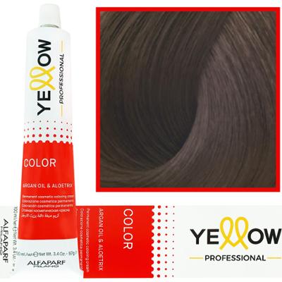 Alfaparf Yellow - trwała farba do włosów z aloesem i kiełkami pszenicy, 100ml 6 Cool | Zimny Ciemny Naturalny Blond