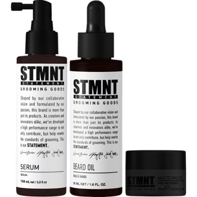 STMNT Pasta Matująca 10 ml + Olejek do Brody 50 ml + Serum 150 ml - zestaw dla mężczyzn