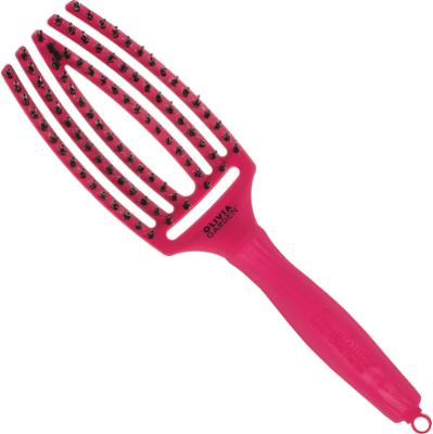 Olivia Garden Finger Brush Combo Medium, szczotka z włosiem dzika do rozczesywania, różne kolory Hot Pink | Intensywny Róż