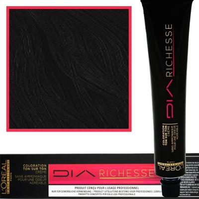 Loreal Dia Richesse - farba do włosów bez amoniaku, 50ml 1 Czarny