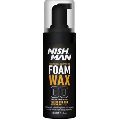 Nishman Foam Wax 00 - wosk do stylizacji włosów w piance, 150ml