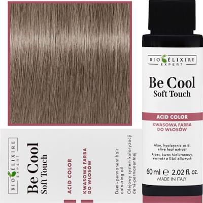 Bioelixire Be Cool Soft Touch - wegańska farba do włosów o kwasowej formule, 60ml 7.13 | Średni Złoty Popielaty Blond