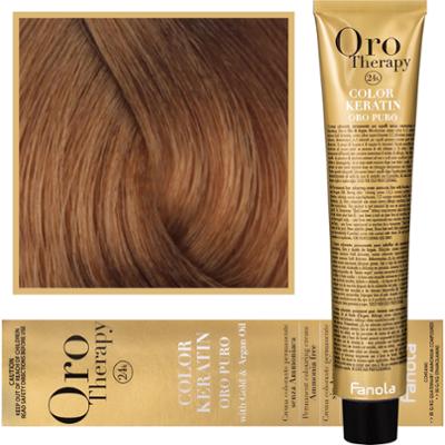 Fanola Oro Therapy - farba do włosów bez amoniaku, pełna paleta kolorów 7,3 | Złoty Blond