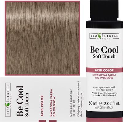 Bioelixire Be Cool Soft Touch - wegańska farba do włosów o kwasowej formule, 60ml 8.0 | Jasny Blond