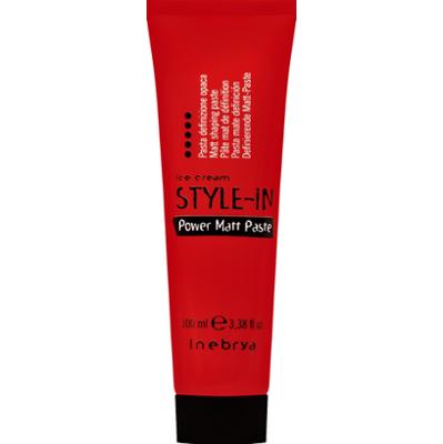Inebrya Style-In Power Matt Paste - lekka pasta matująca do stylizacji włosów, 100ml