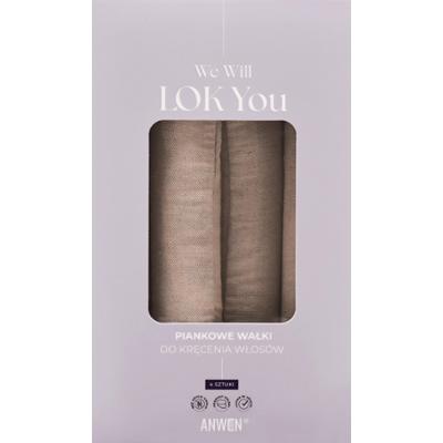Anwen We Will LOK You - piankowe wałki do kręcenia włosów bez użycia ciepła, 4 sztuki