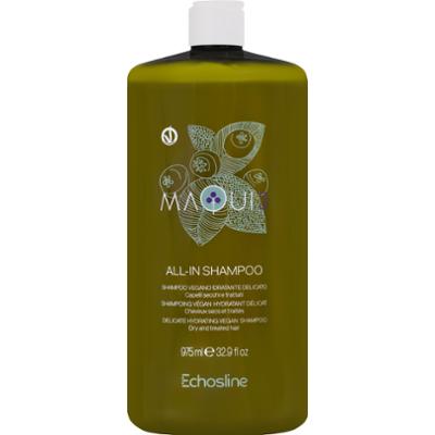 Echosline Maqui 3 All in Shampoo - delikatny szampon nawilżający do włosów zniszczonych, 975ml