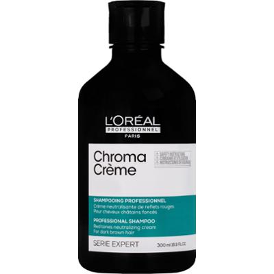 Loreal Chroma Creme Shampoo Green Dyes – szampon do włosów ciemnobrązowych i czarnych, 300ml