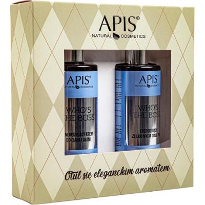 Apis ZESTAW WHO'S THE BOSS – zestaw prezentowy do pielęgnacji ciała, 2x300ml