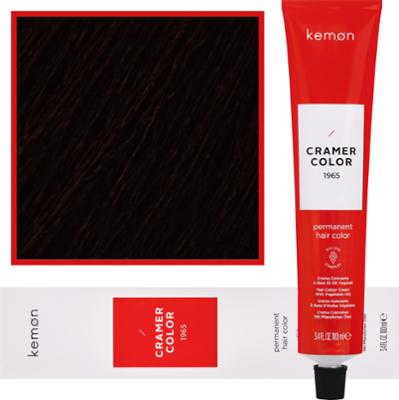 Kemon Cramer Color - kremowa farba do włosów z olejem kokosowym, 100ml 4,36 | Złoty Mahoniowy Brąz