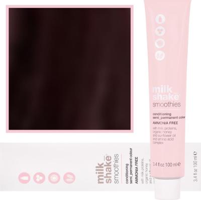 Milk Shake Smoothie Semi-Perm - farba do włosów bez amoniaku, paleta kolorów, 100ml 4,4 | 4C || Średni Miedziany Brąz