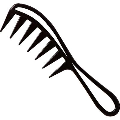 Nishman Hair Comb 043 - grzebień barberski do teksturyzowania włosów, czarny