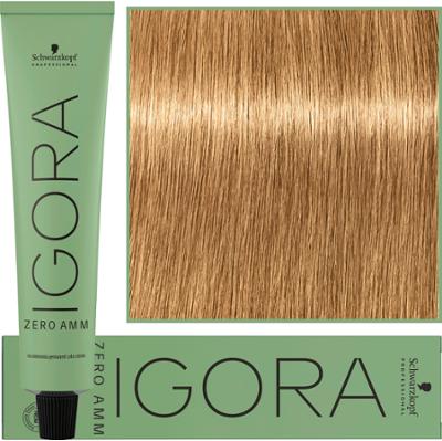 Schwarzkopf Professional Igora Zero Amm - profesjonalna farba do włosów bez amoniaku, 60ml 7-55  |  Średni Blond Złoty Ekstra