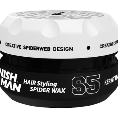 Nishman Hair Styling Spider Wax S5 - mocna pomada do włosów, 150ml