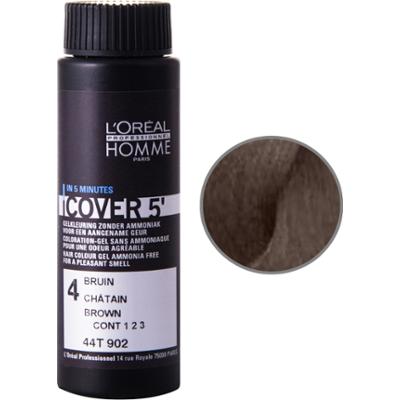 Loreal Homme Cover, farba dla Panów kryjąca siwe włosy 50ML 4 Brąz