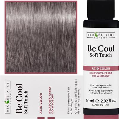 Bioelixire Be Cool Soft Touch - wegańska farba do włosów o kwasowej formule, 60ml 9.1 | Bardzo Jasny Popielaty Blond
