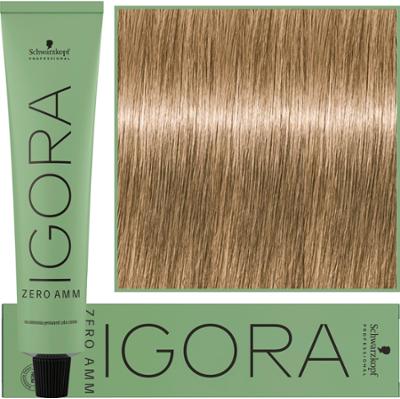 Schwarzkopf Professional Igora Zero Amm - profesjonalna farba do włosów bez amoniaku, 60ml 7-0  |  Średni Blond Naturalny