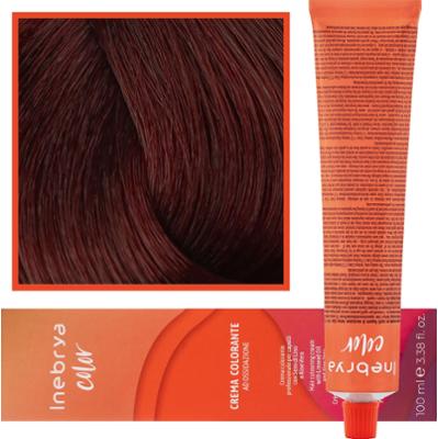 Inebrya Color - farba krem koloryzujący do włosów, 100ml 4/66F | Czerwony Ognisty Kasztanowy
