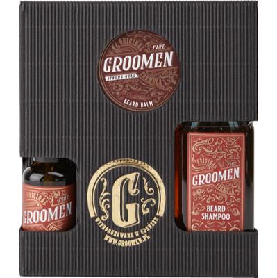 Groomen Fire Zestaw do Brody – szampon, balsam oraz olejek, 150ml+50g+50ml