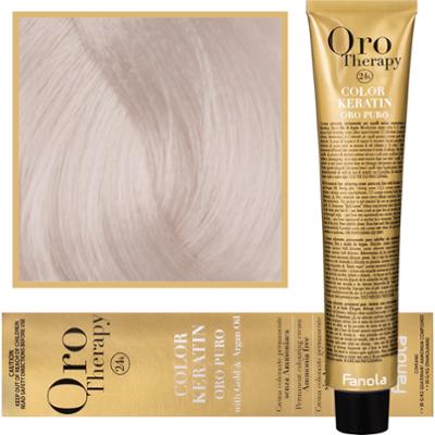 Fanola Oro Therapy - farba do włosów bez amoniaku, pełna paleta kolorów 11,7 | Superjasny Blond Platynowy Irys