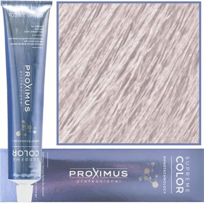 Proximus Supreme Color Nanotechnology – profesjonalna farba do włosów z kwasem hialuronowym, 100ml 10,12 | Rozjaśniający Popielato Fioletowy Blond