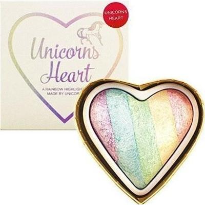 Makeup Revolution I Heart Makeup Unicorns, rozświetlacz do twarzy w kształcie serca 10g