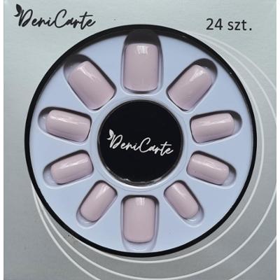 DeniCarte Square - krótkie gotowe tipsy do stylizacji paznokci, różne kolory Cocoa Shake | Kakaowy