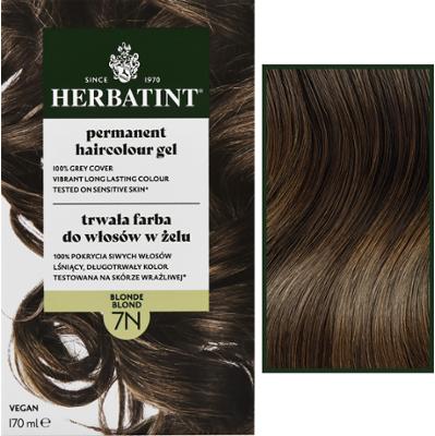 Herbatint Permanent Haircolour Gel – trwała, ziołowa farba do włosów w żelu, 170ml 7N | Blond