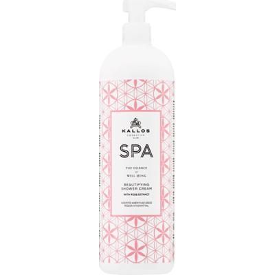 Kallos SPA Beautifying Shower Cream - kremowy żel pod prysznic z ekstraktem z róży, 1000ml