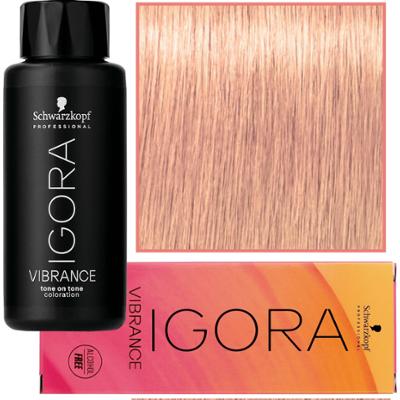 Schwarzkopf Professional Igora Vibrance – półtrwała farba do włosów bez amoniaku, 60ml 9,5-49 | Beżowo Fioletowy