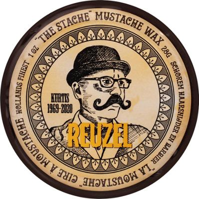 Reuzel The Stache Mustache Wax - wosk do wąsów, utrwala i ułatwia modelowanie zarostu, 28g