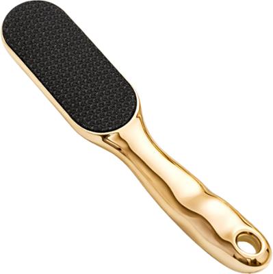 DeniCarte Tarka Glass Gold z rączką – szklana tarka do stóp, hartowane szkło