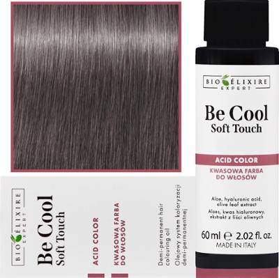 Bioelixire Be Cool Soft Touch - wegańska farba do włosów o kwasowej formule, 60ml 8.1 | Jasny Popielaty Blond