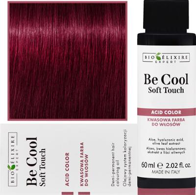Bioelixire Be Cool Soft Touch - wegańska farba do włosów o kwasowej formule, 60ml 5.26 | Jasny Czerwony Irysowy Kasztan