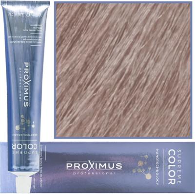 Proximus Supreme Color Nanotechnology – profesjonalna farba do włosów z kwasem hialuronowym, 100ml 9,21 | Bardzo Jasny Fioletowo Popielaty Blond