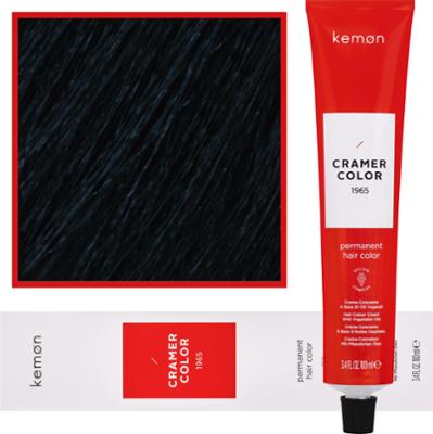 Kemon Cramer Color - kremowa farba do włosów z olejem kokosowym, 100ml 2,11 | Niebieska Czerń