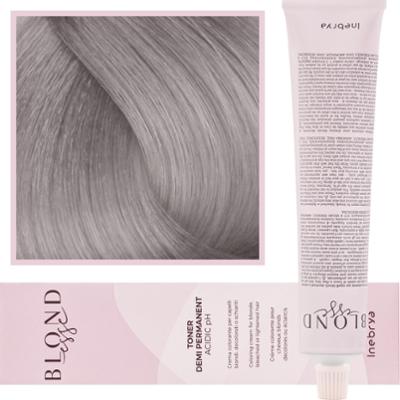 Inebrya Blondesse Toner - toner do włosów, neutralizujący żółte refleksy, 100ml DT04 | Metaliczny Jasny