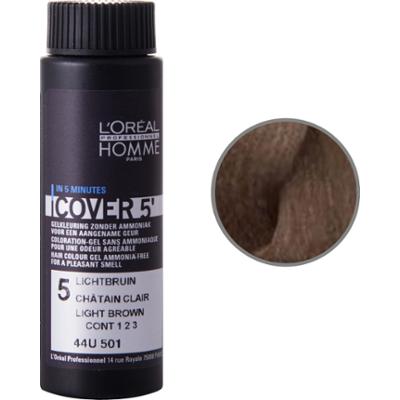 Loreal Homme Cover, farba dla Panów kryjąca siwe włosy 50ML 5 Jasny Brąz