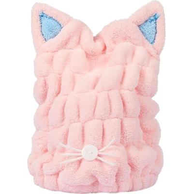 Deni Carte - szybkoschnący turban do włosów kotek, różne kolory Różowy