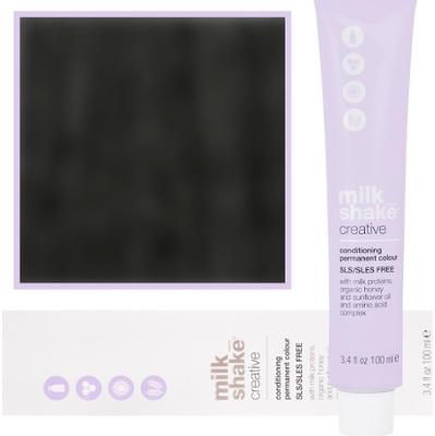Milk Shake Creative - farba do włosów, pełna paleta kolorów, 100ml 3,0 | 3NN || Ciemny Intensywny Brąz