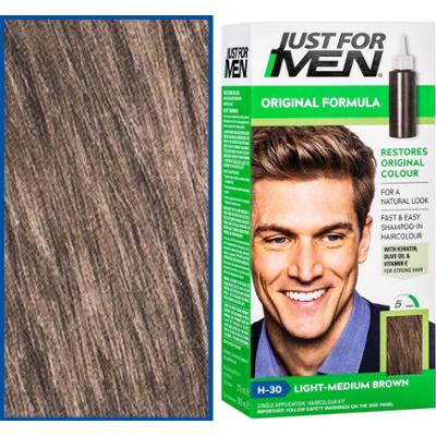 Just For Men - odsiwiacz do włosów dla mężczyzn, 66 ml H30 |  Jasny Średni Brązowy