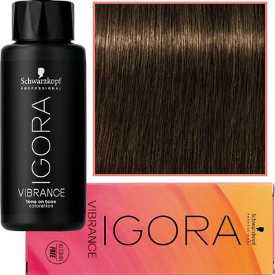 Schwarzkopf Professional Igora Vibrance – półtrwała farba do włosów bez amoniaku, 60ml 6-63 | Ciemny Blond Czekoladowy Matowy